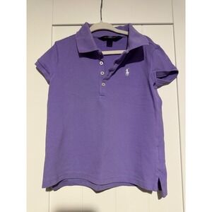 Kids Polo Ralph Lauren Purple Short Sleeve Polo Shirt Size 6